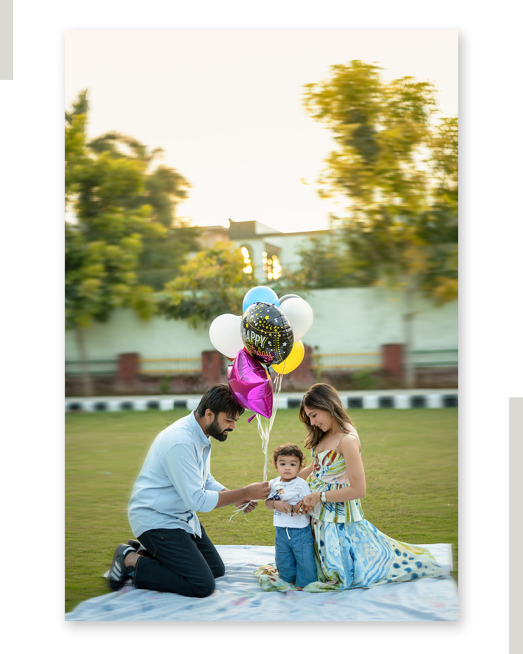 Birthday Picnic with Balloons